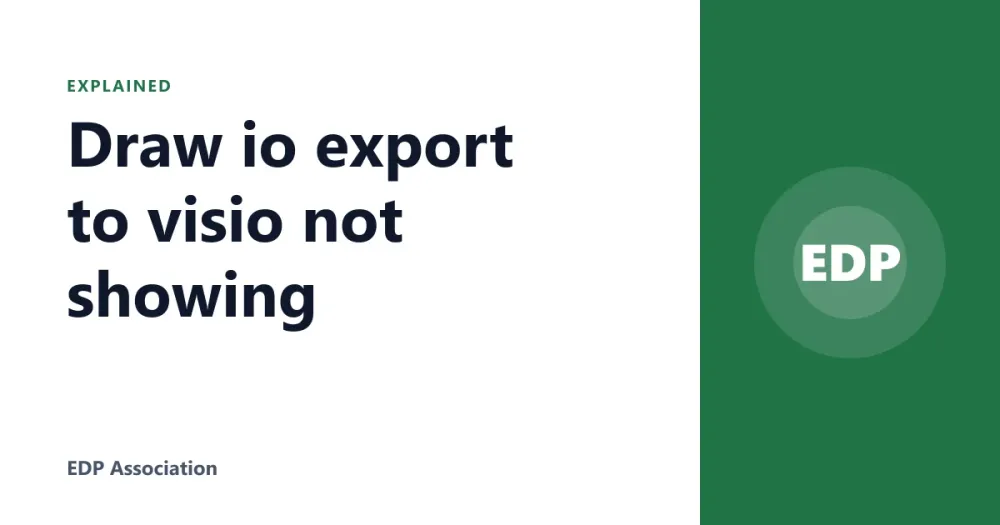 Draw io export to visio not showing