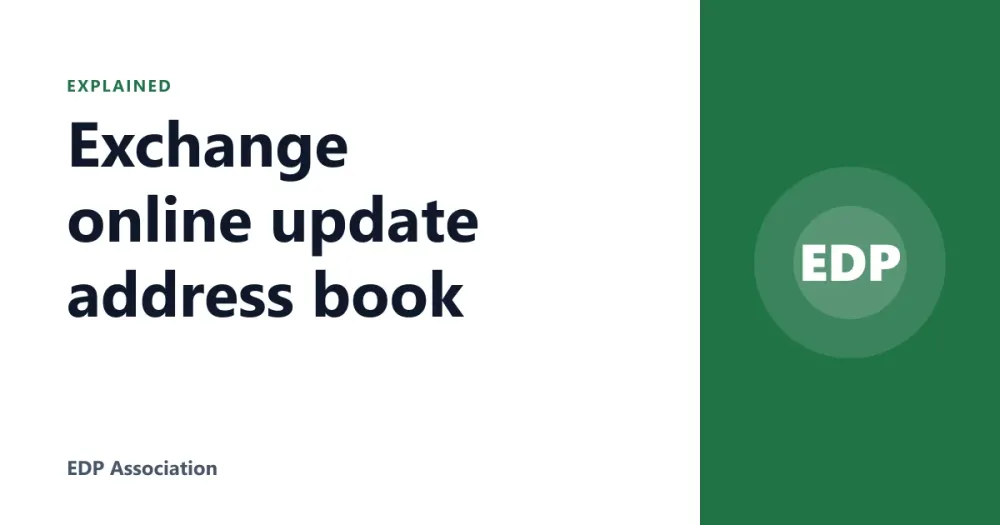 Exchange online update address book