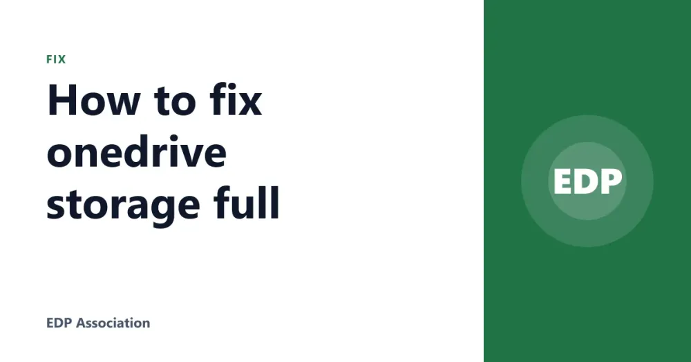 How to fix onedrive storage full