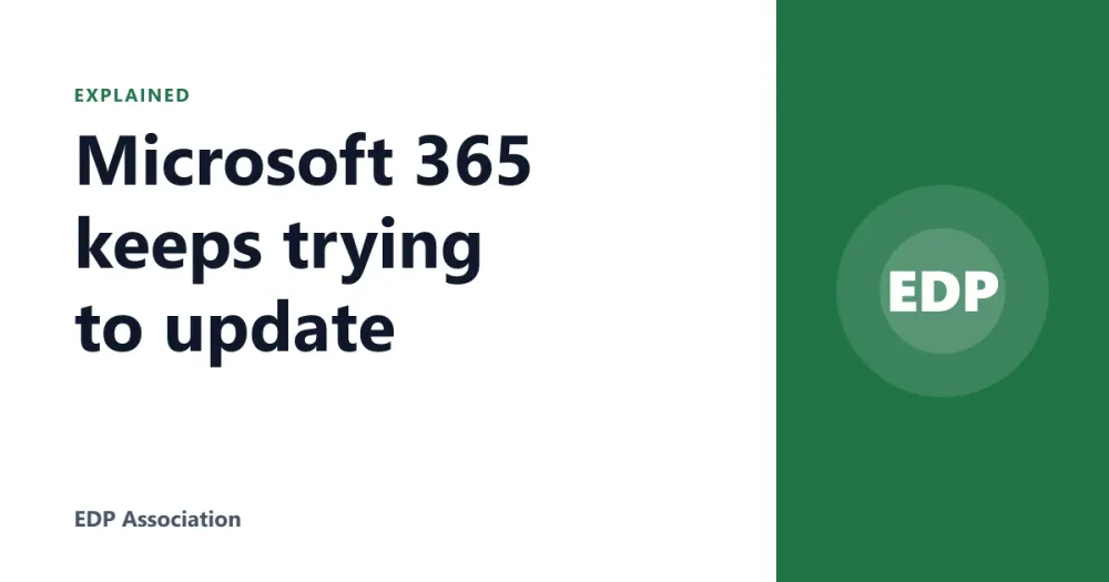 Microsoft 365 keeps trying to update