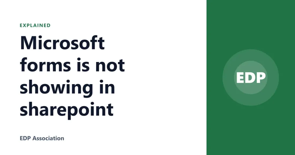 Microsoft forms is not showing in sharepoint
