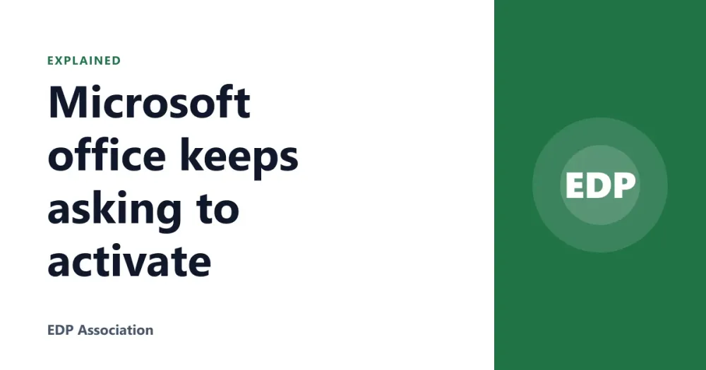 Microsoft office keeps asking to activate