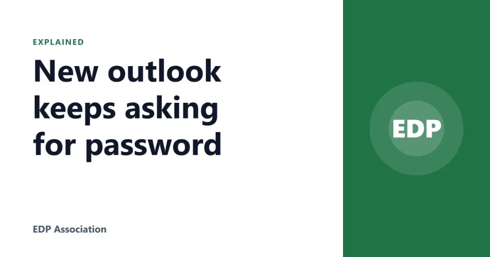 New outlook keeps asking for password