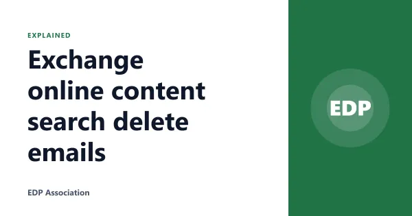 Exchange online content search delete emails