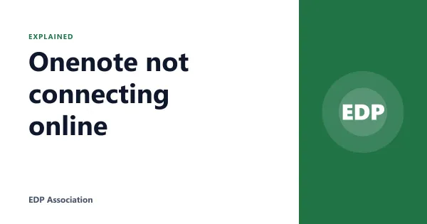 Onenote not connecting online