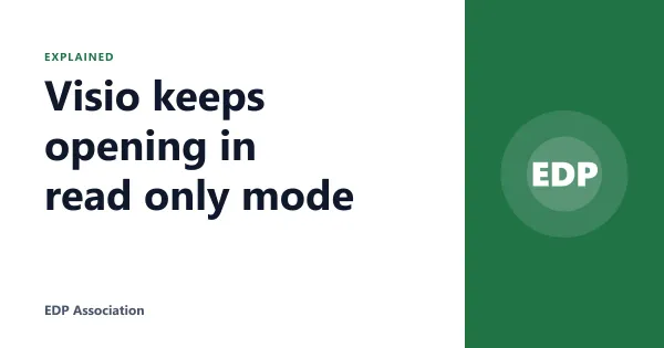 Visio keeps opening in read only mode